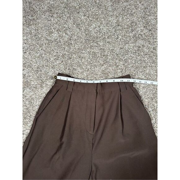 & Other Stories Tapered Cuff Trousers Pants Dark Brown High Rise Womens Size 0 - Picture 8 of 12
